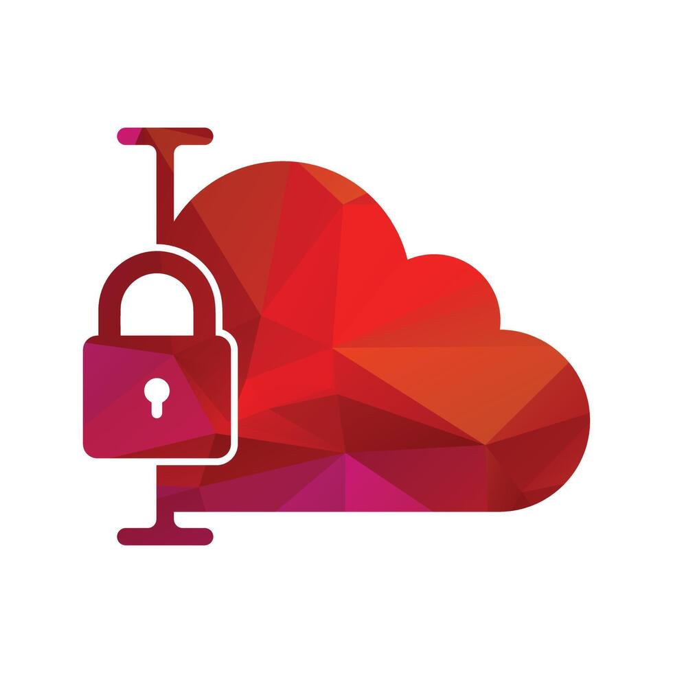 Cloud Security Templete IT Vector Creative Illustration