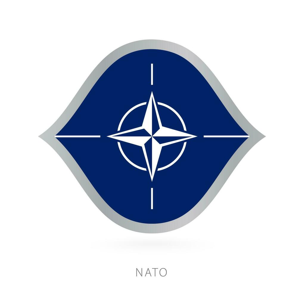 Nato national team flag in style for international basketball competitions. vector