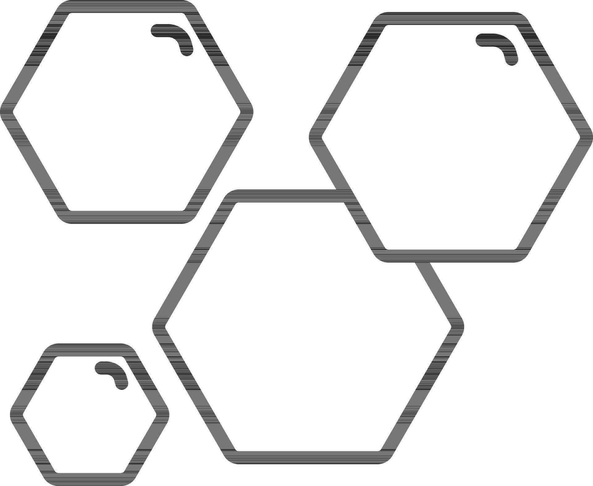 Hexagon Icon In Black Outline. 24344404 Vector Art at Vecteezy