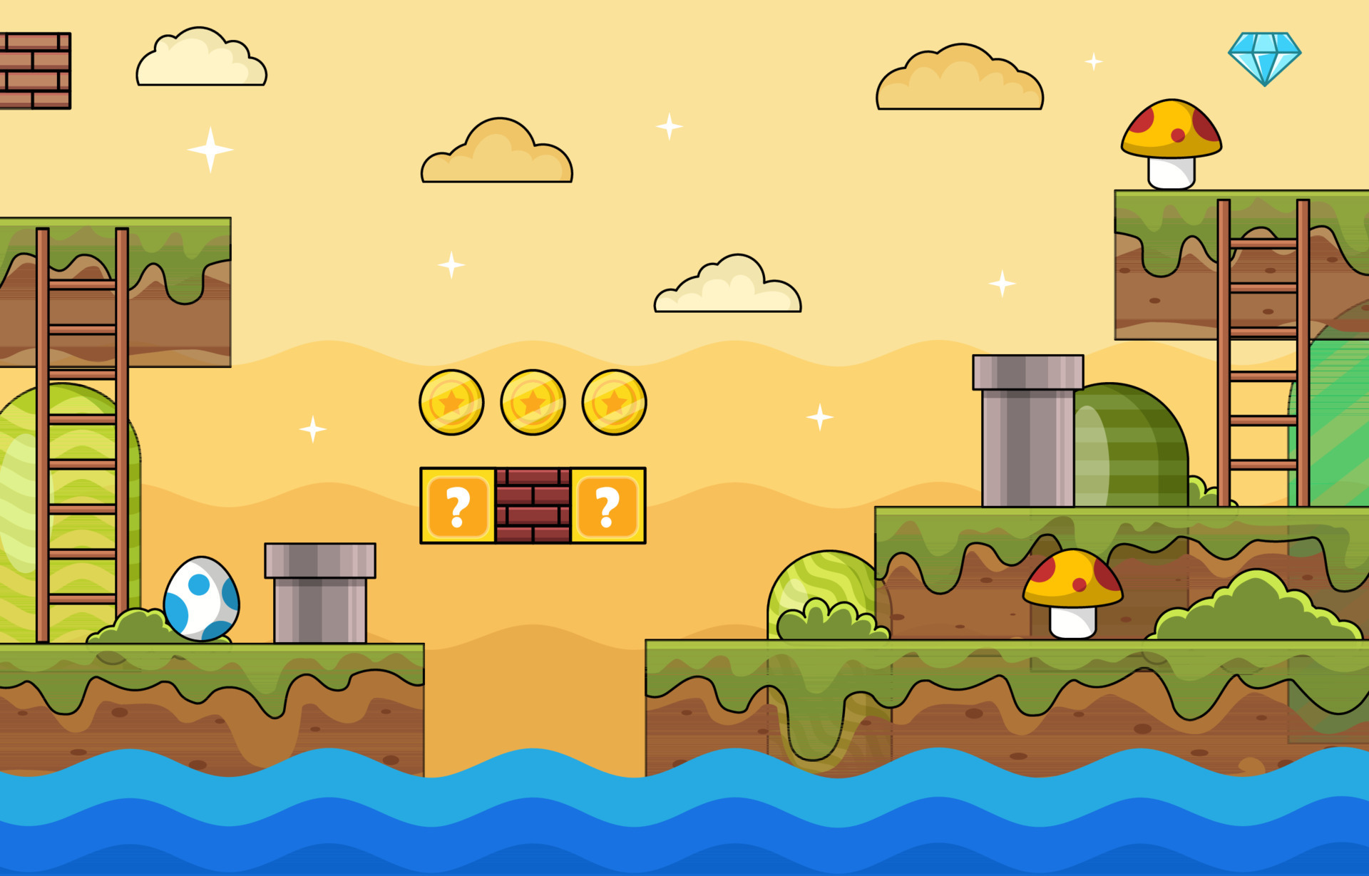 Video Game Stage Background 24344436 Vector Art at Vecteezy