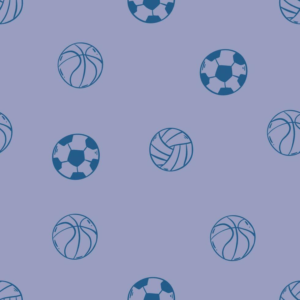 Sport ball seamless pattern vector