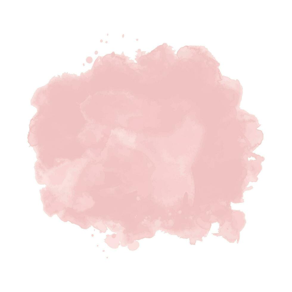 Abstract tea rose watercolor stain texture background vector