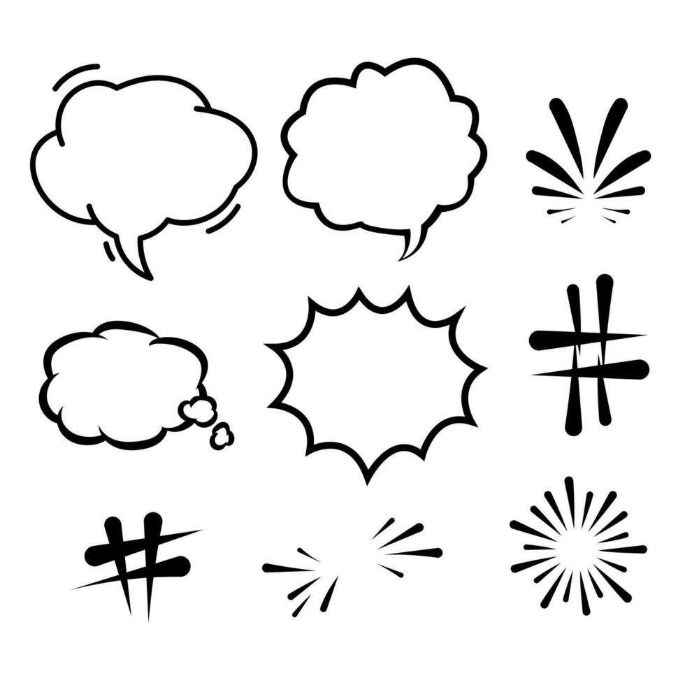 Comic book text speech bubble in pop art style, vector illustration.