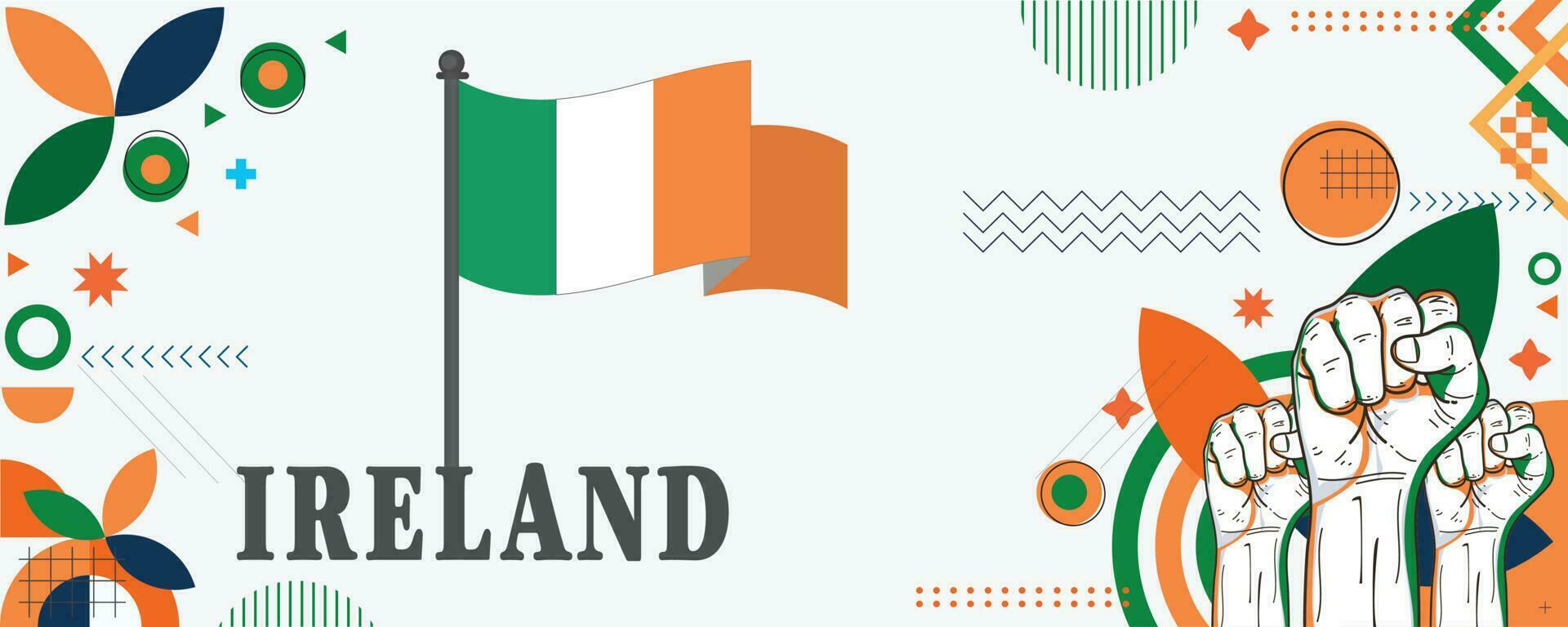 IRELAND national day banner design vector eps