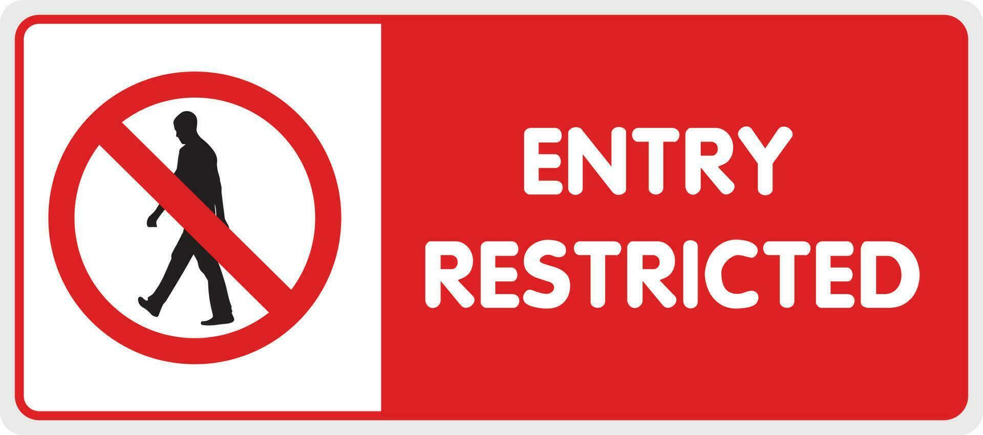 Entry Restricted sign vector