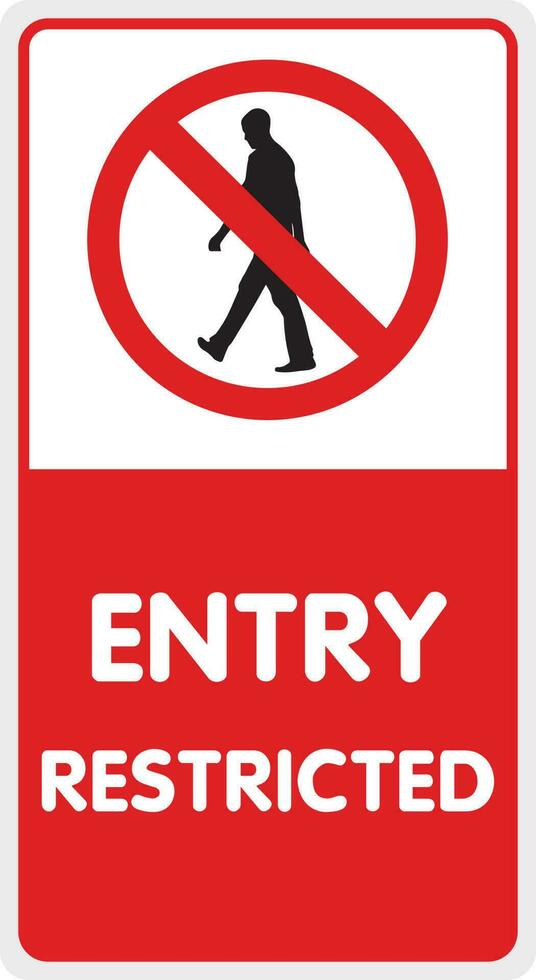 Entry Restricted sign vector