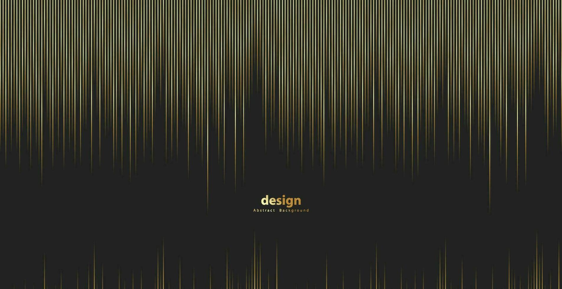 patrón abstracto línea dorada. raya de diseño dorado sobre fondo negro. concepto de lujo moderno. ilustración vectorial vector