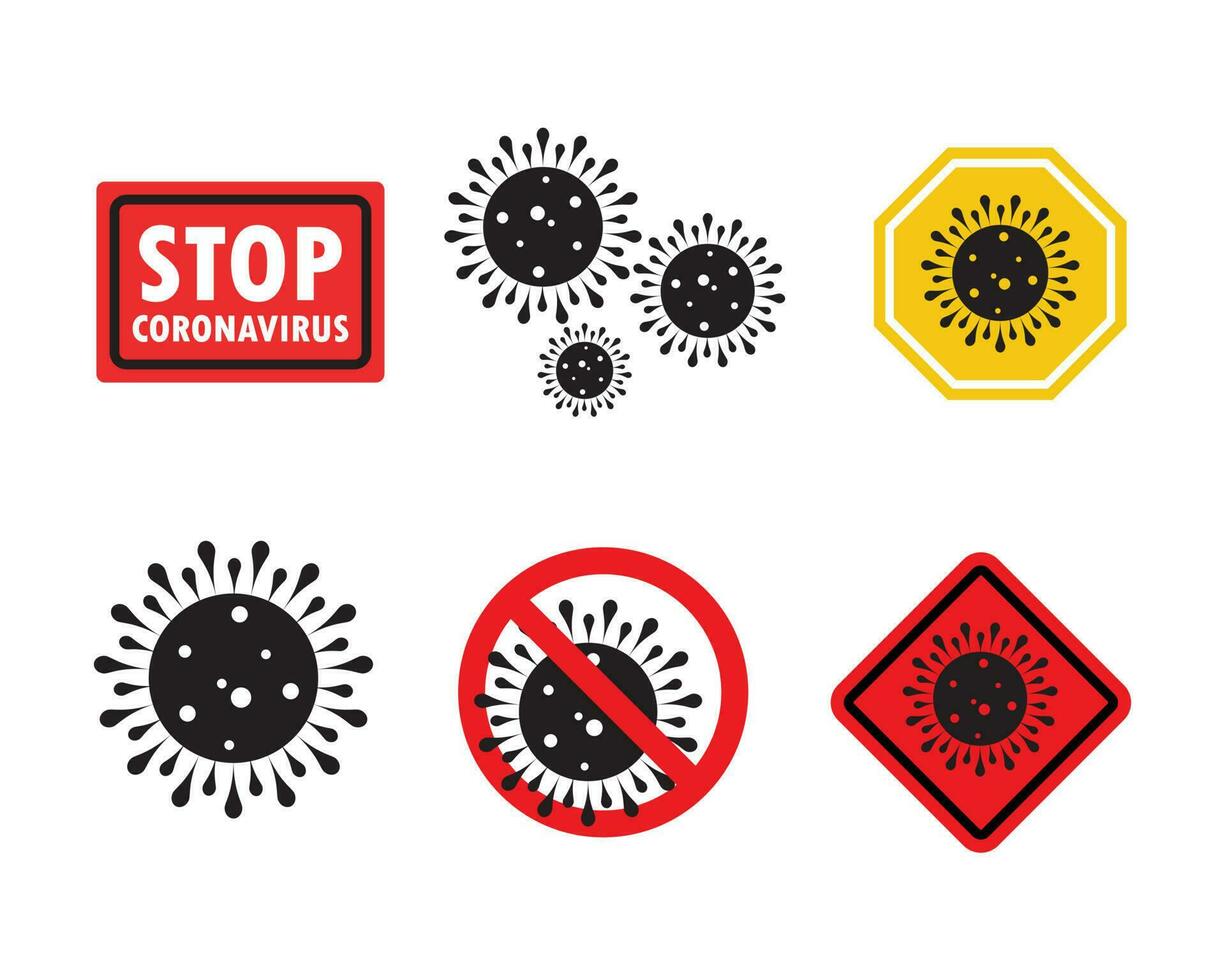 Coronavirus Virus set, vector illustration