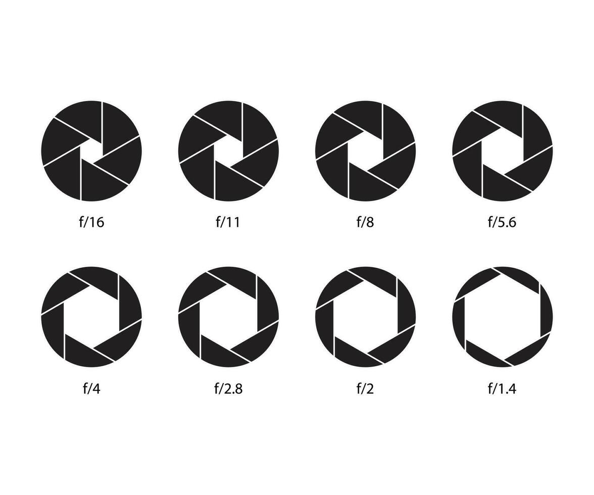 Camera shutter aperture vector