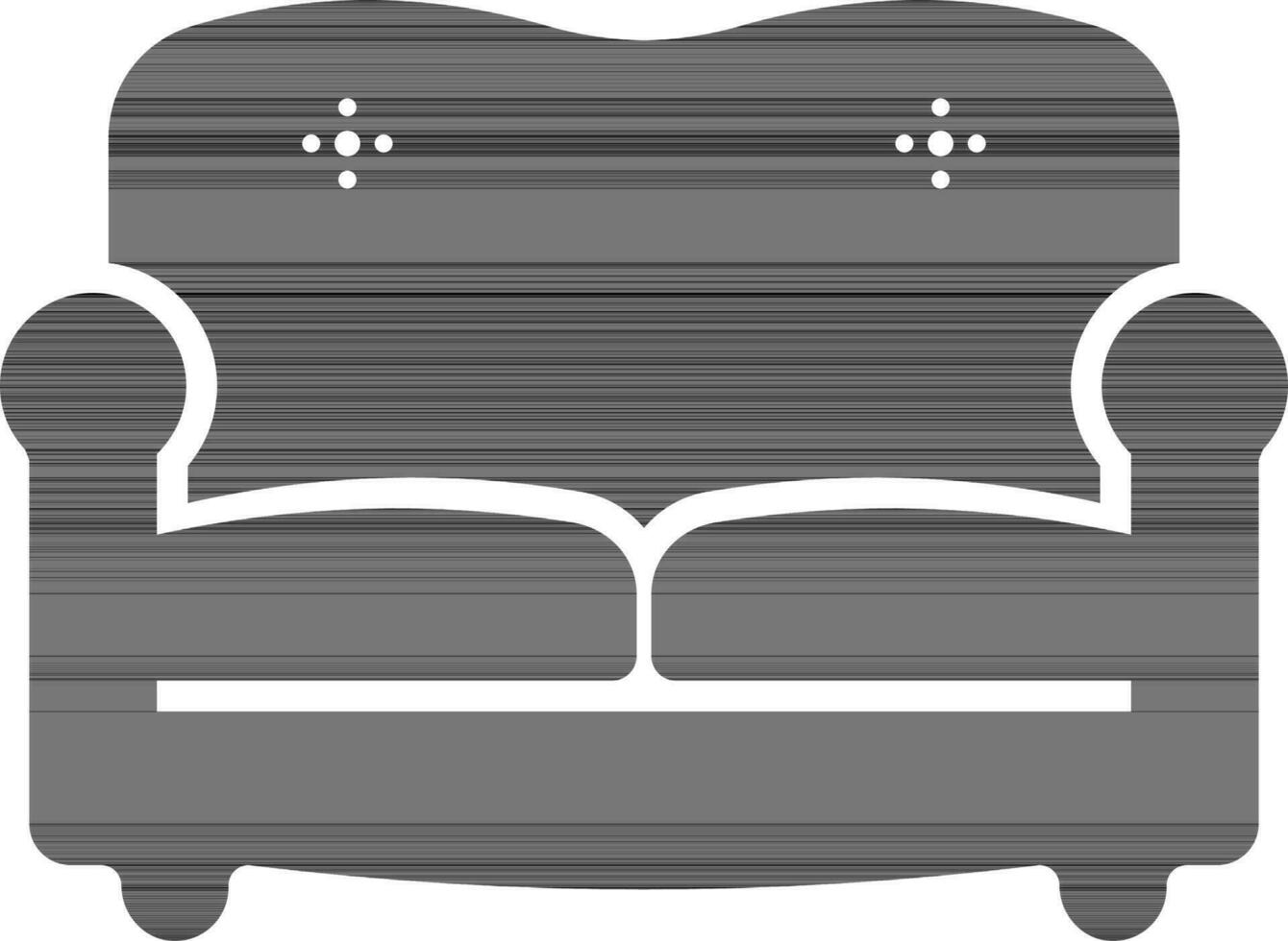 Sofa in flat style. vector