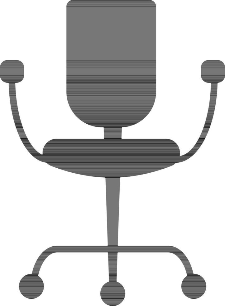 Blank office chair glyph icon. vector