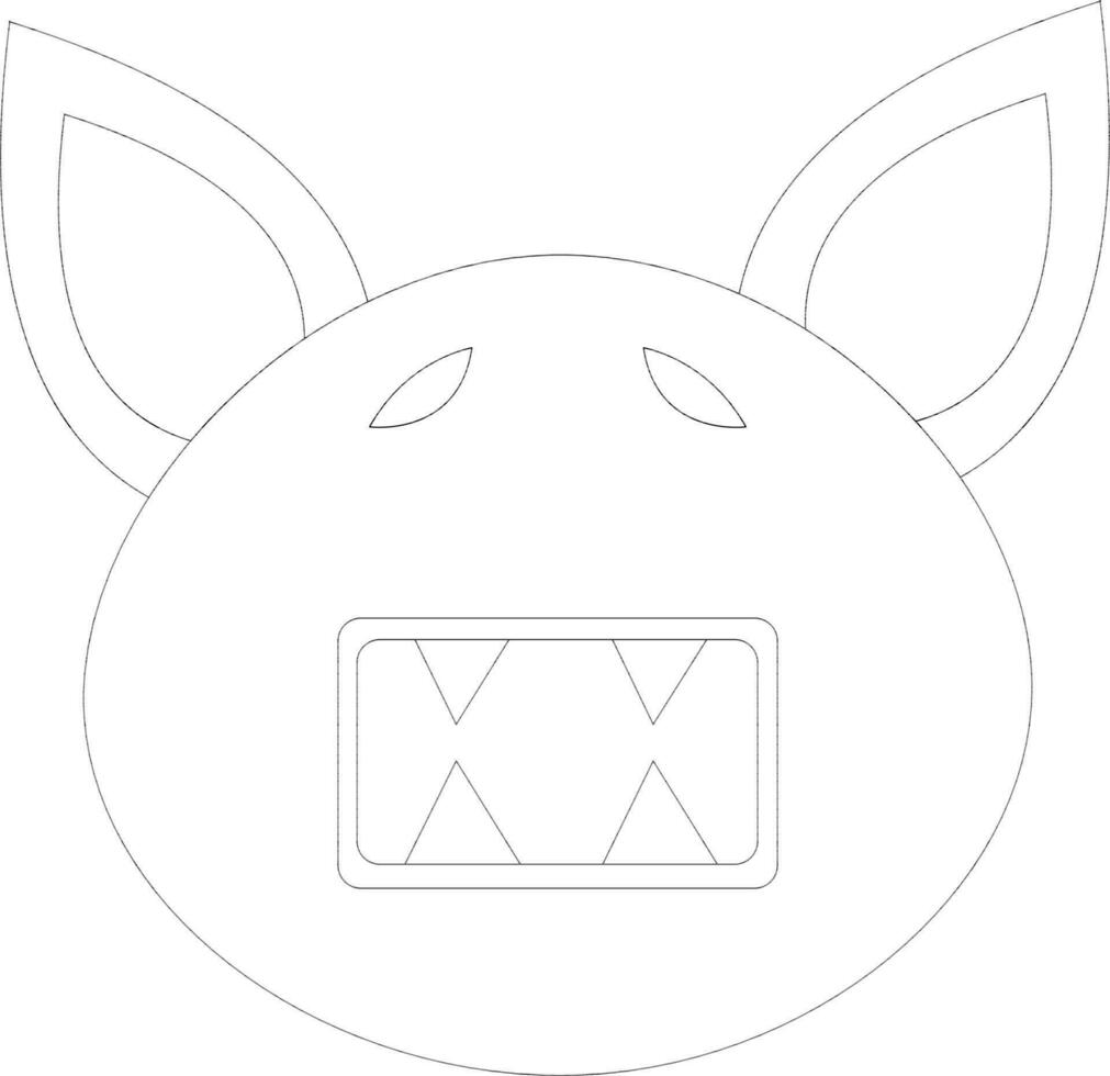 Zubat made by black line art illustration. vector