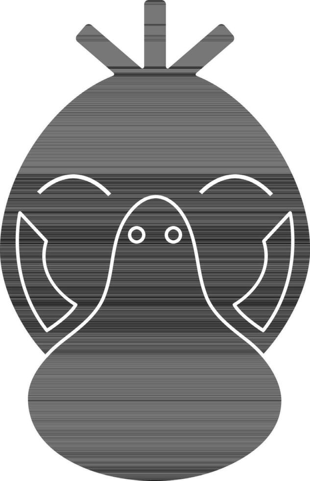 Flat style psyduck. vector