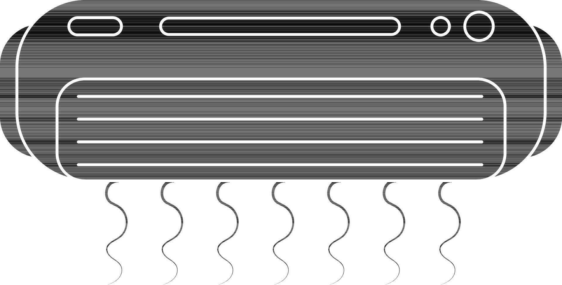 aire acondicionador glifo. vector