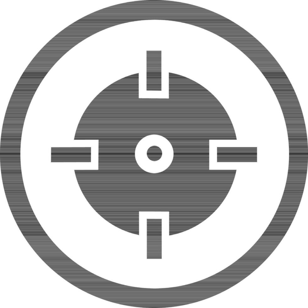 Four way direction around a circle icon, location finder. vector