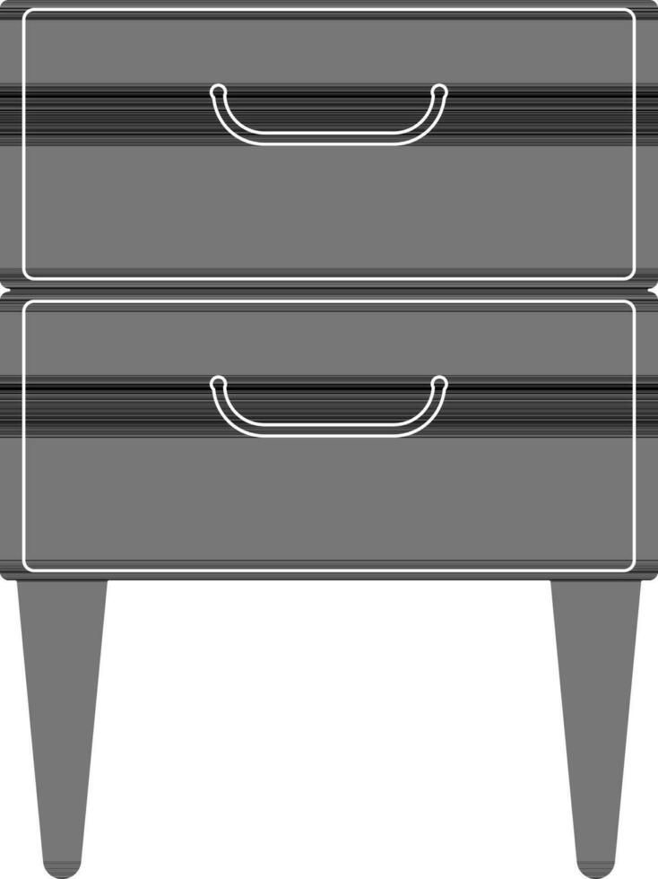 Drawer glyph icon. vector