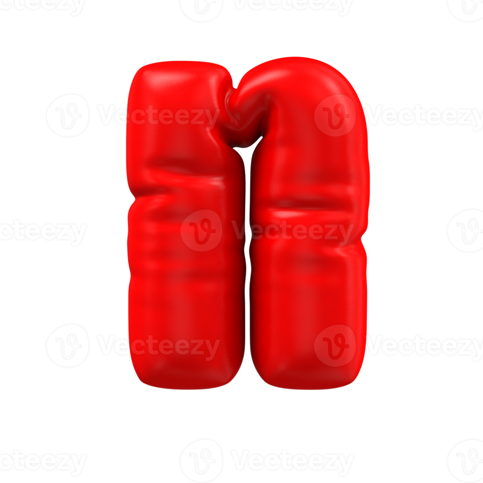 3d render of Red Letter balloons n Letter 24345516 PNG