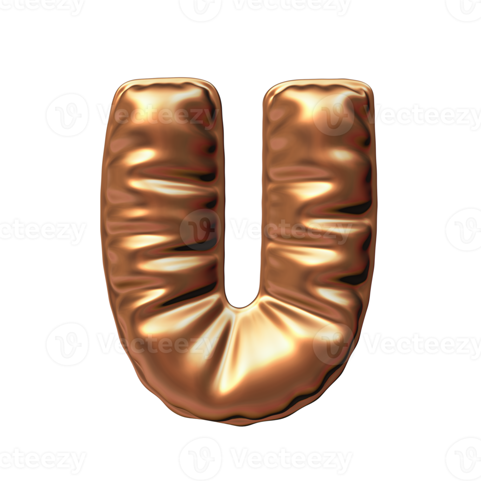 U Gold Font png