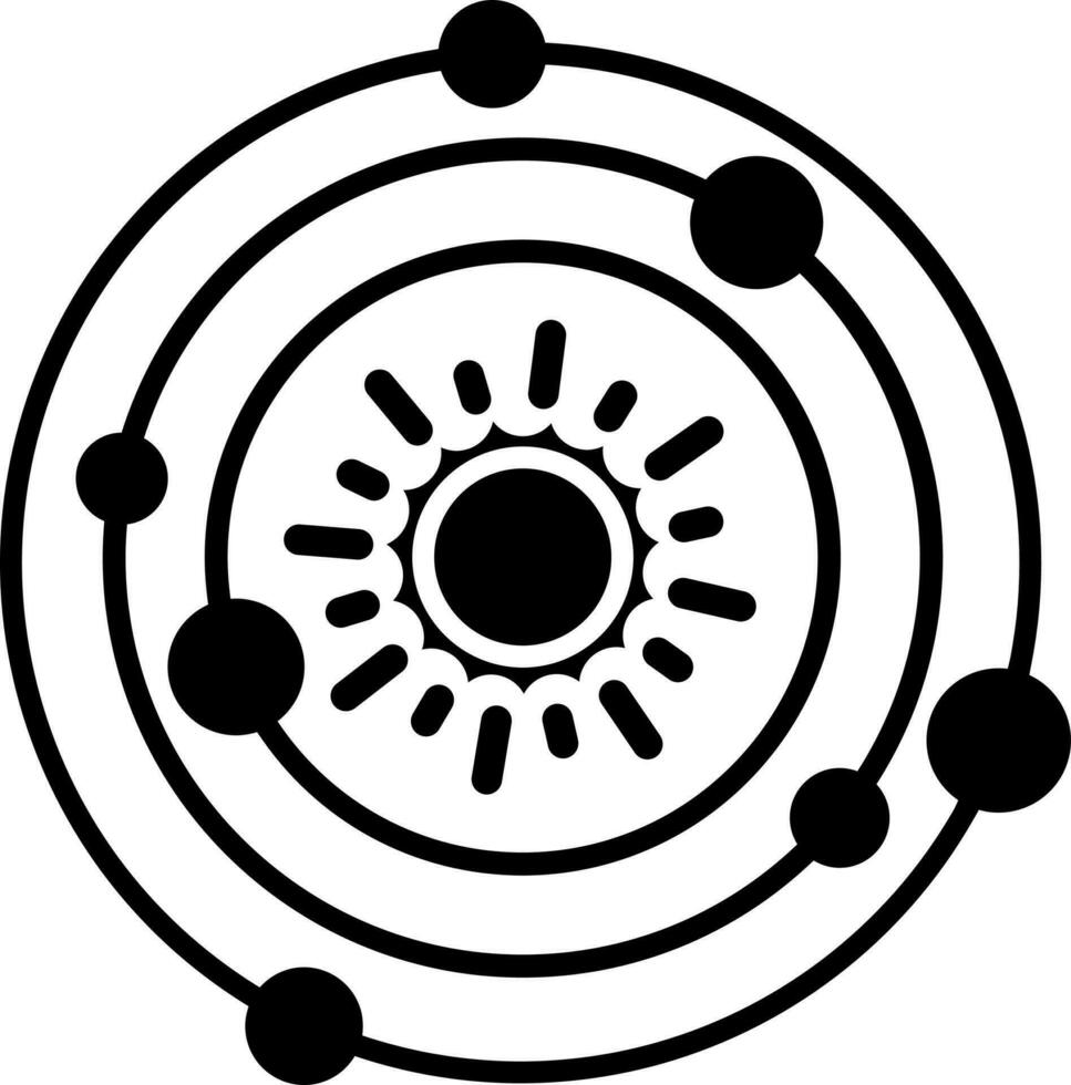 Space glyph icon vector