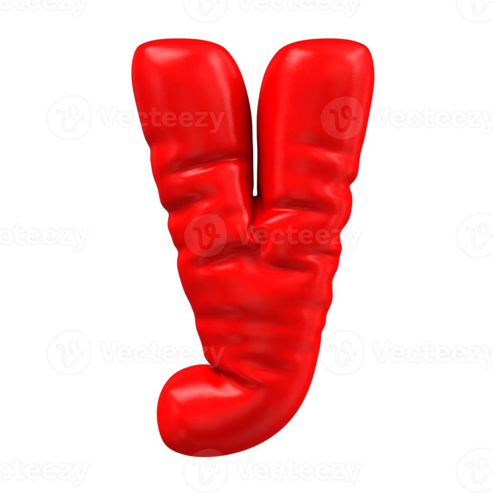 3d render of Red Letter balloons y Letter 24345577 PNG