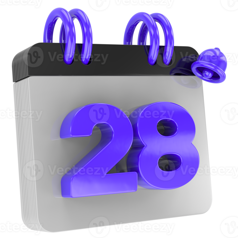 calendar 3d render png