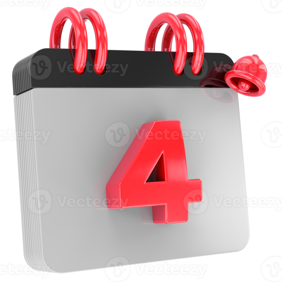 calendar 3d render png