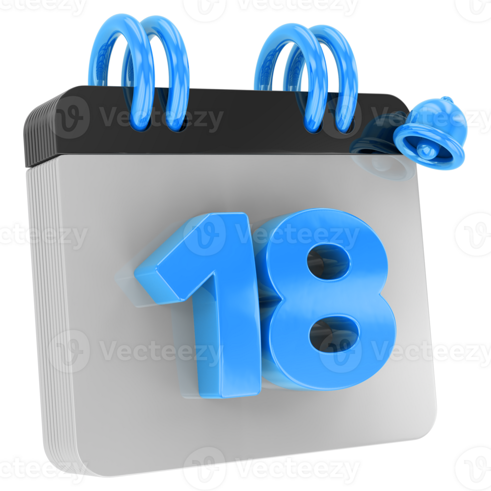 calendar 3d render png