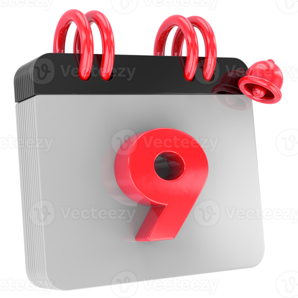 calendar 3d render png