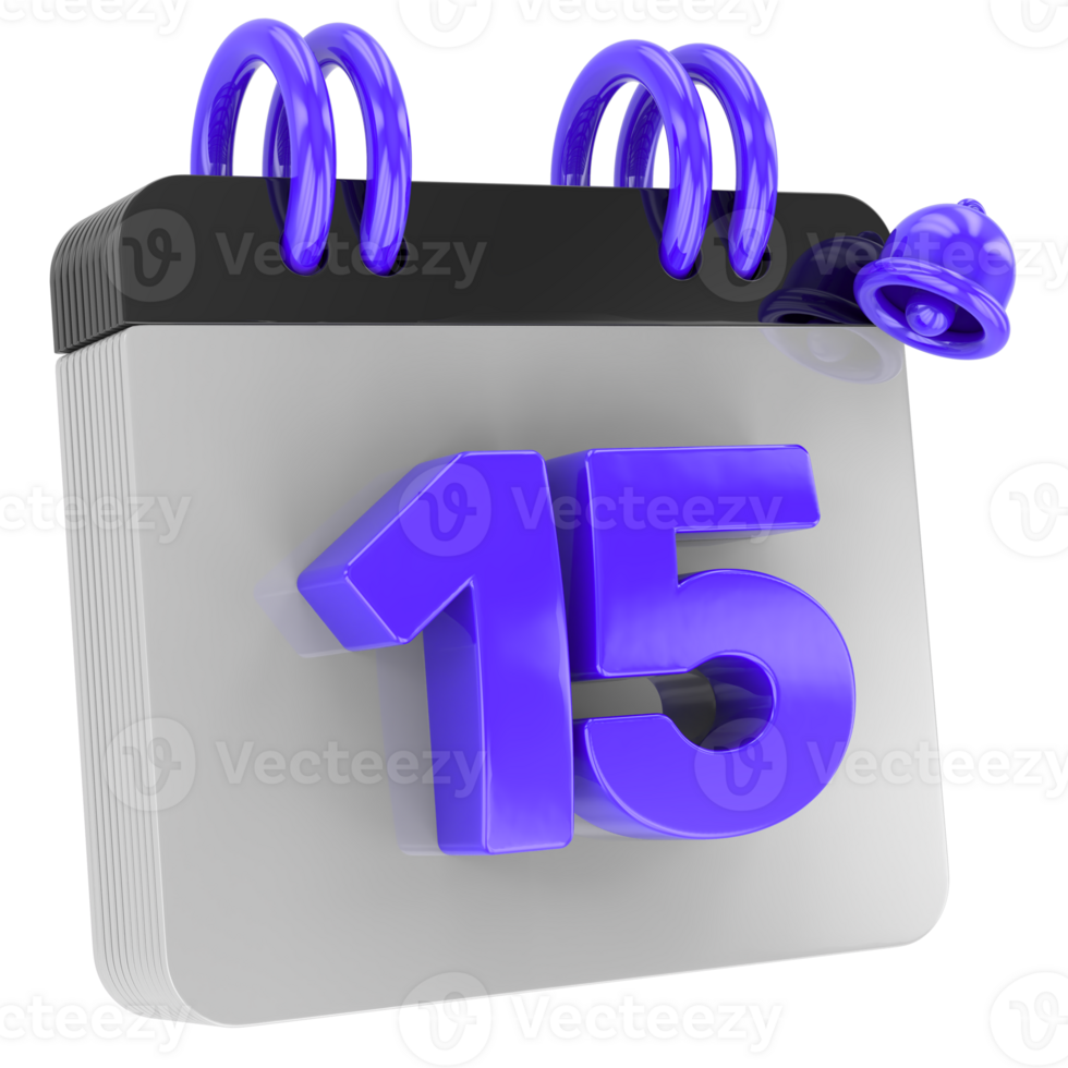 calendar 3d render png