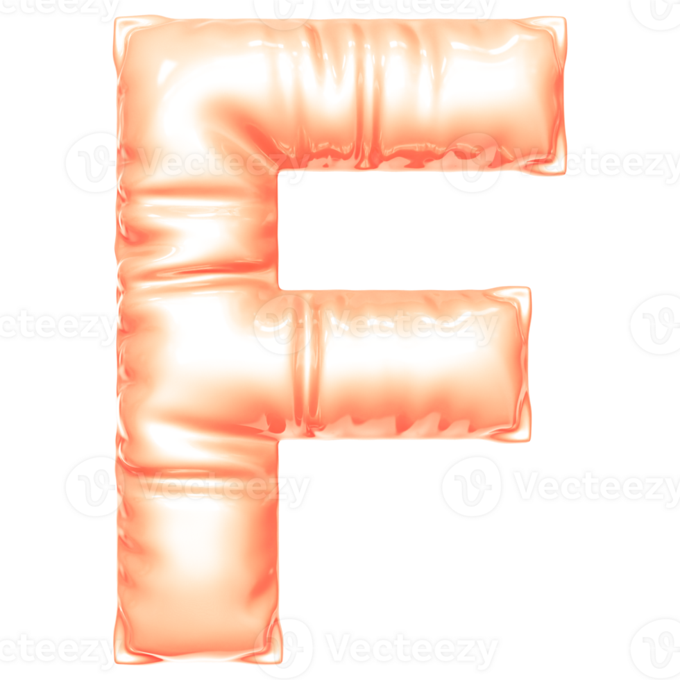 Font f 3D Render png