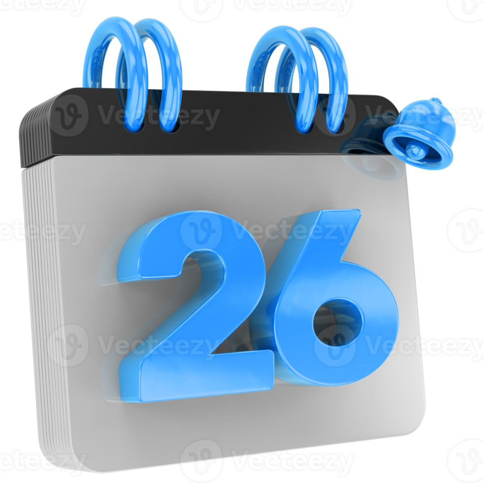 calendar 3d render png