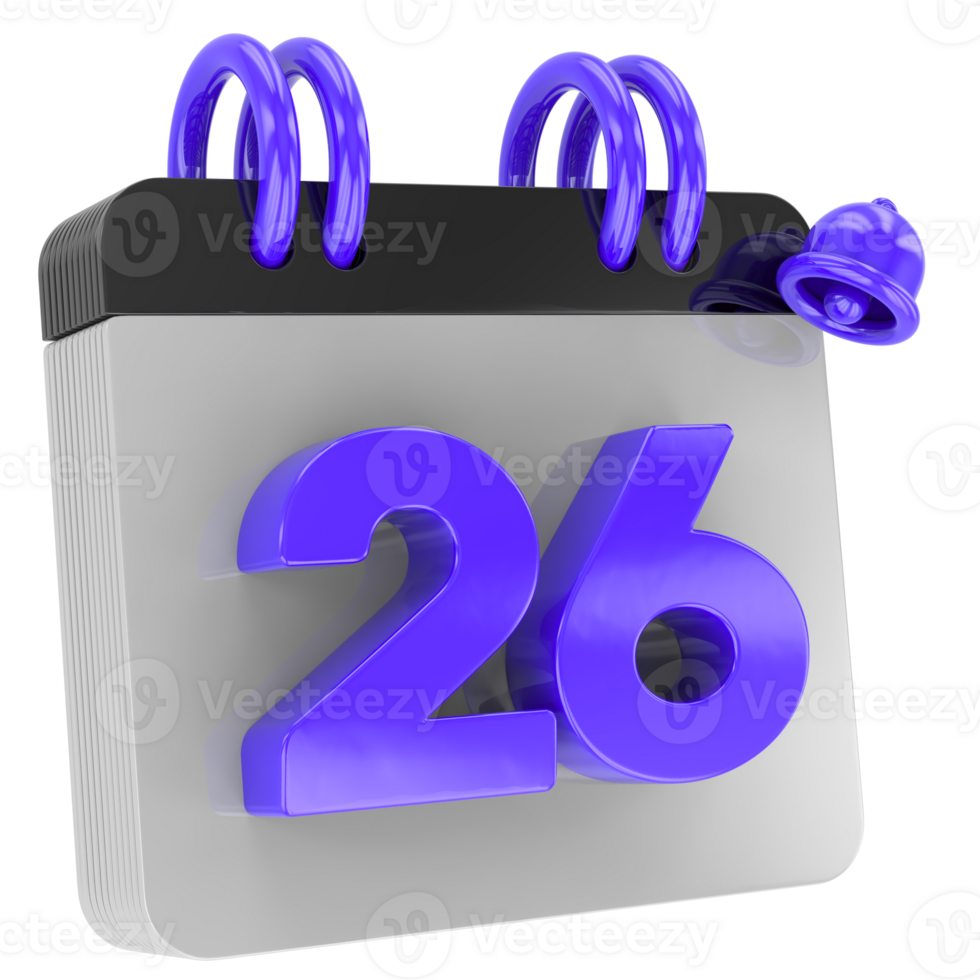 calendar 3d render png