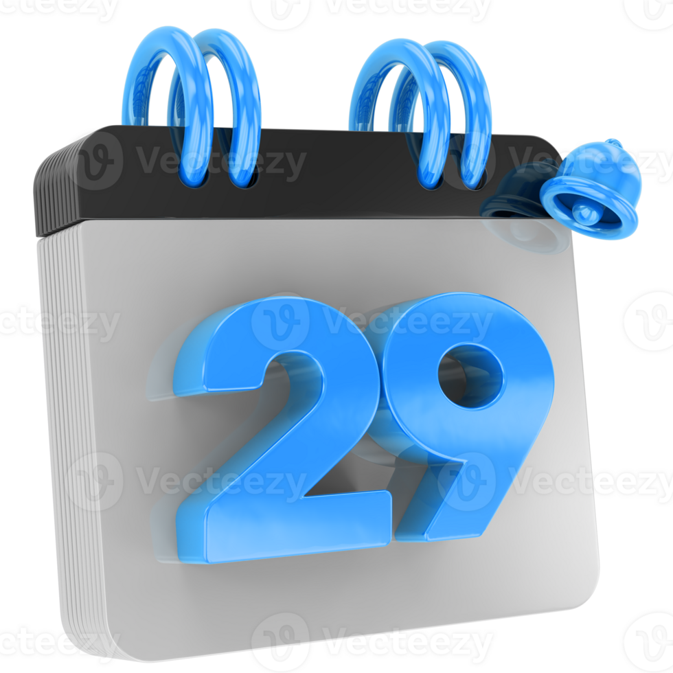 calendar 3d render png