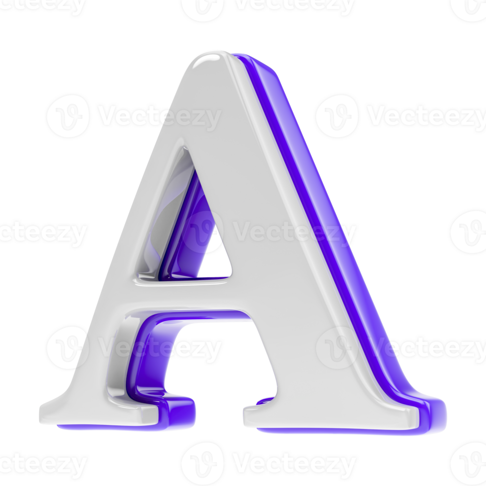 font 3d render png