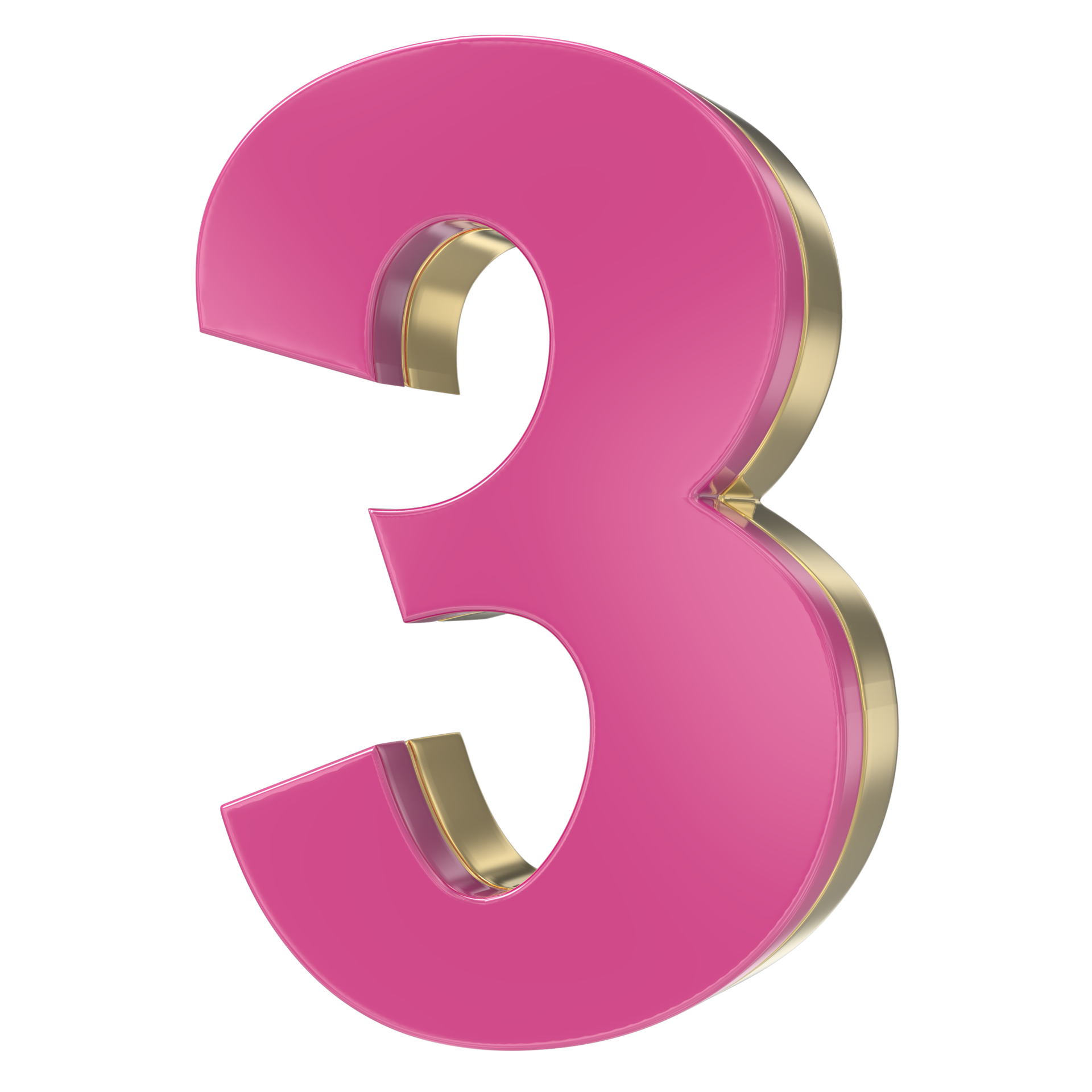 3 Pink With Gold 3d Render 24345894 Png 3 Pink With Gold 3d Render 24345894 Png