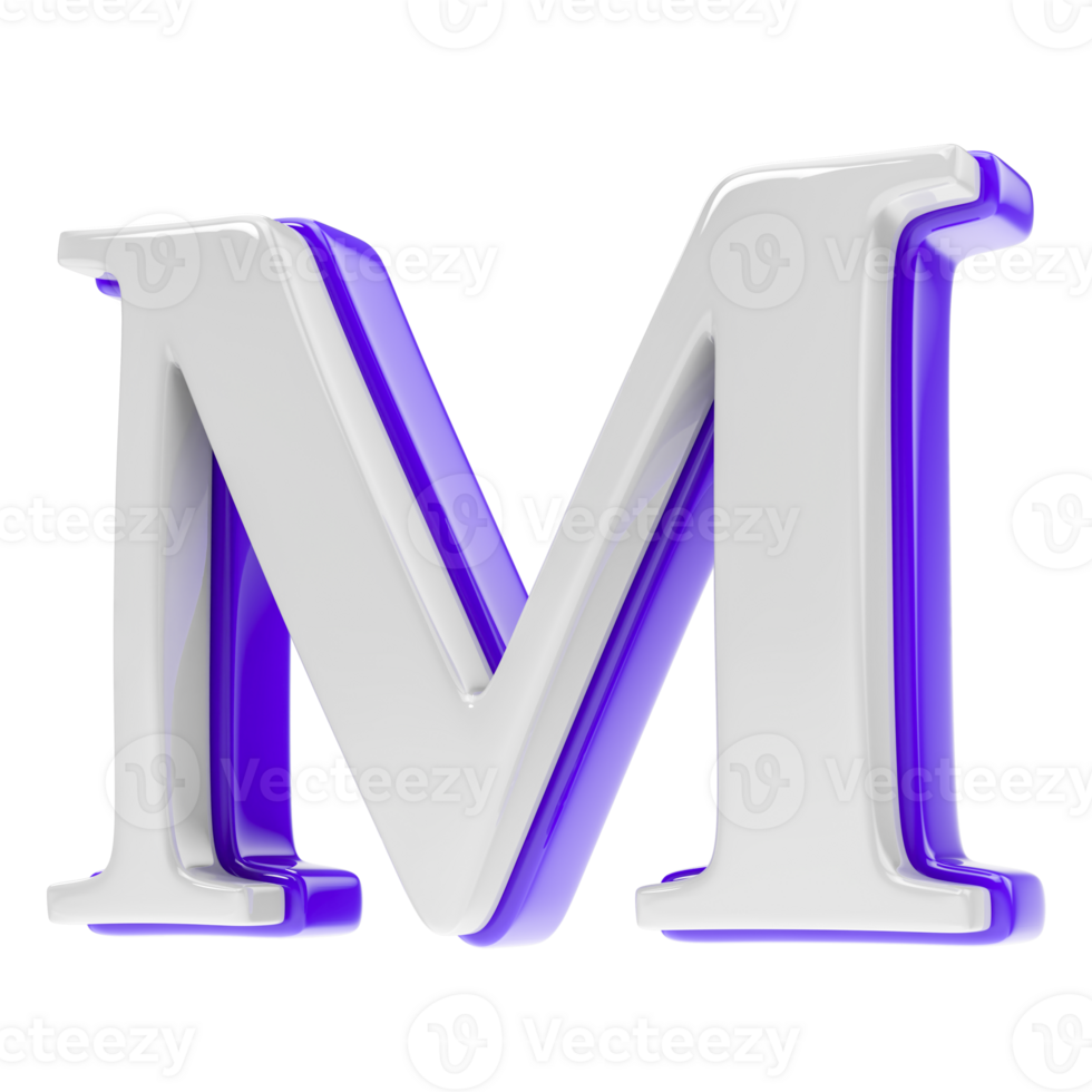 font 3d rendere png