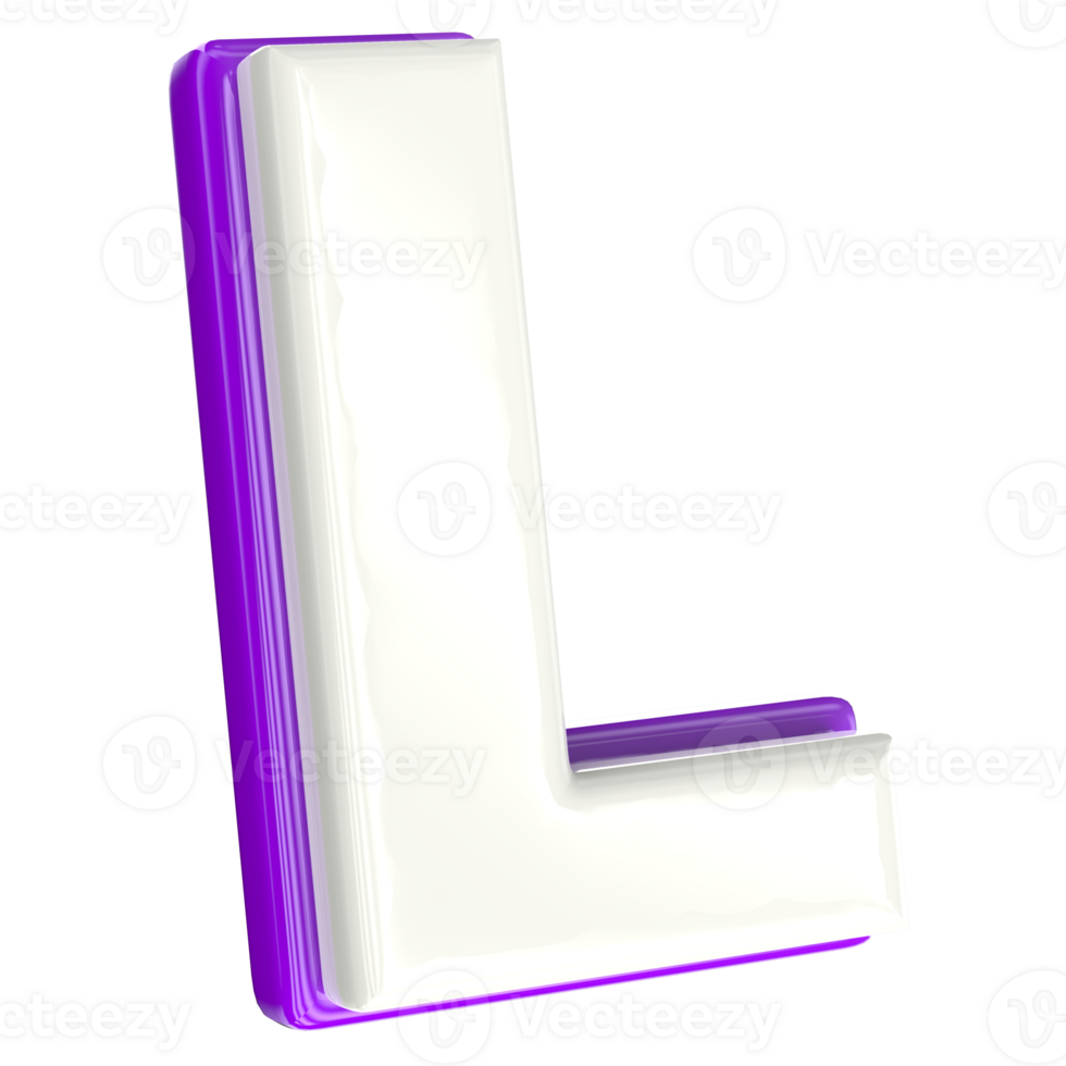 Letter 3d render png