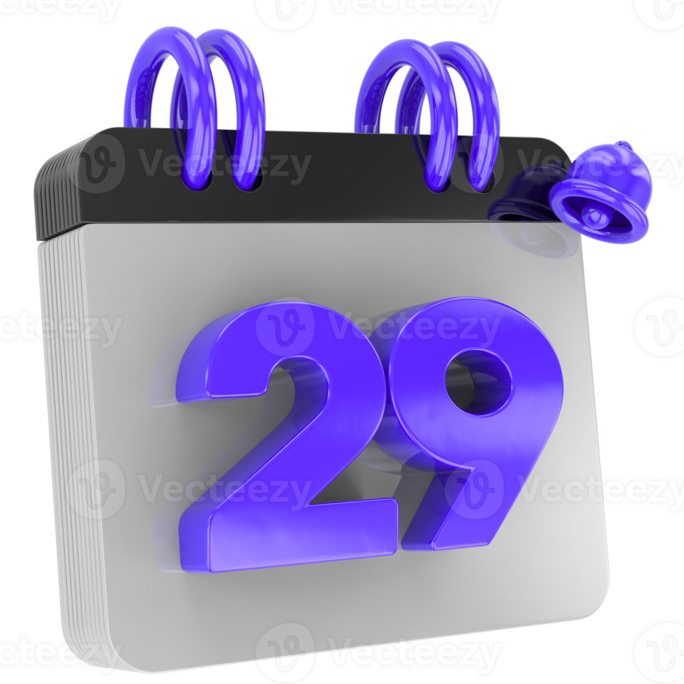 calendar 3d render png
