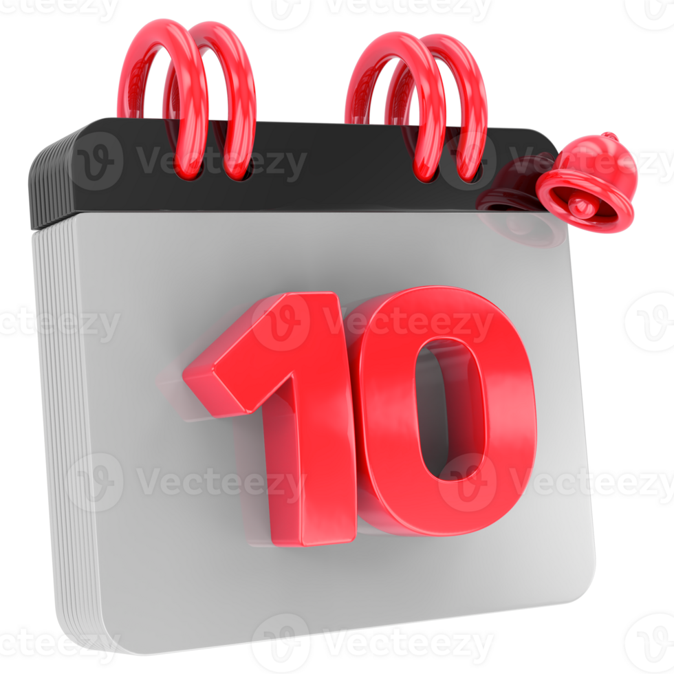 calendar 3d render png