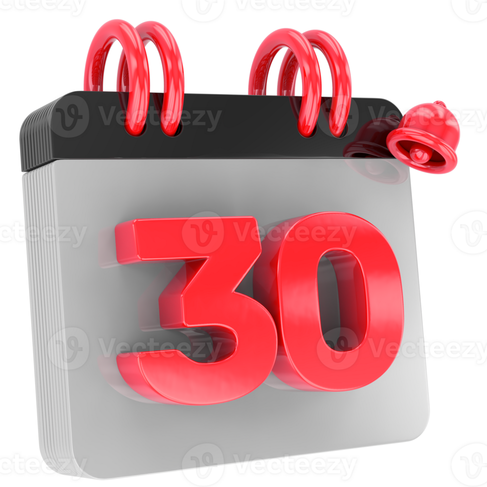 calendar 3d render png