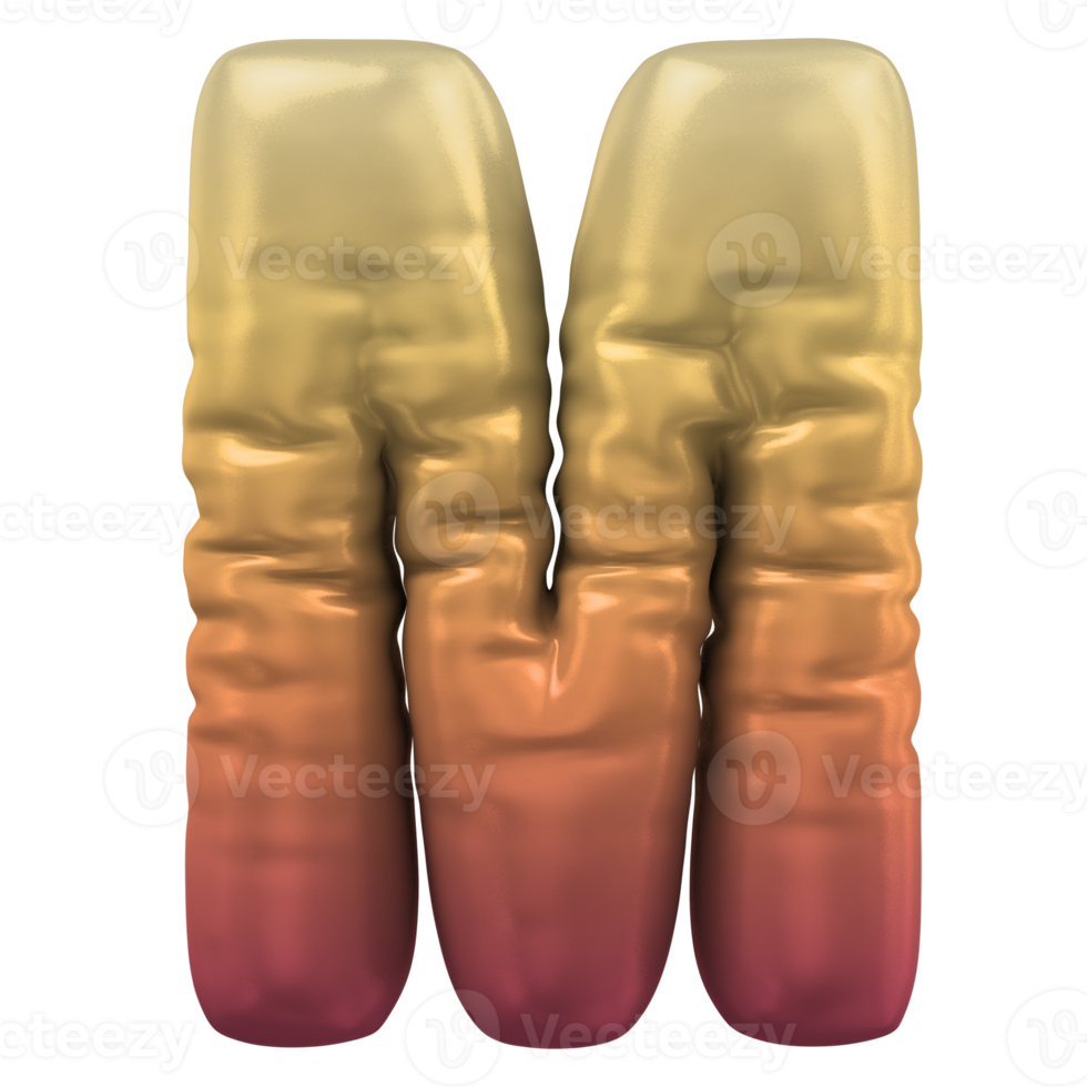 M  Font 3d render 3d render png