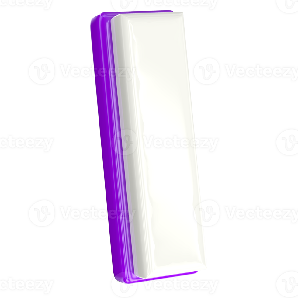 Letter 3d render png