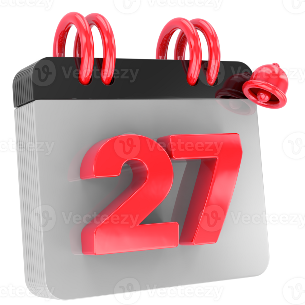 calendar 3d render png