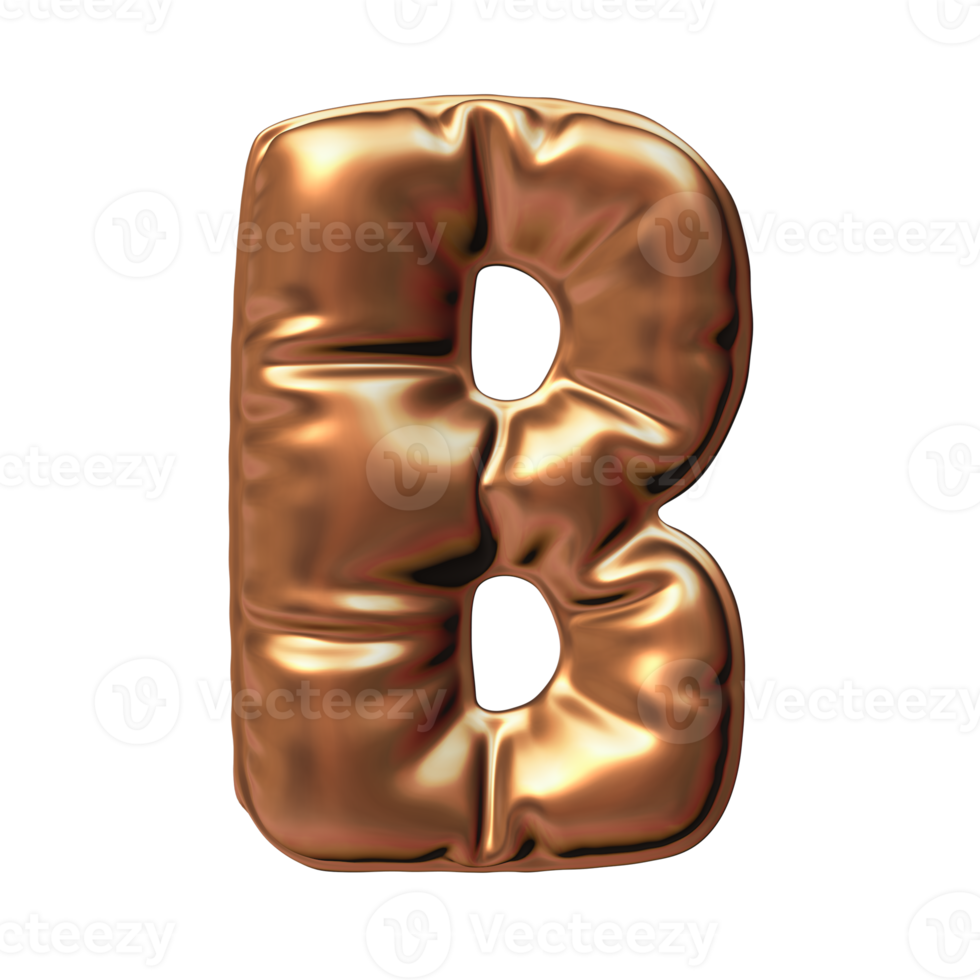 B Gold Font png