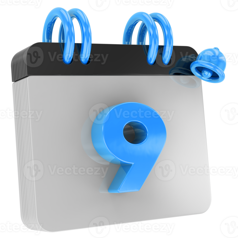 calendar 3d render png