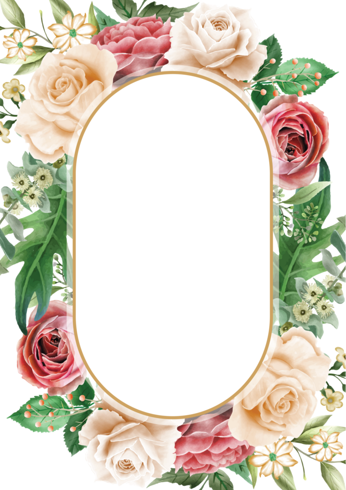 beautiful rose flowers wedding invitation card png