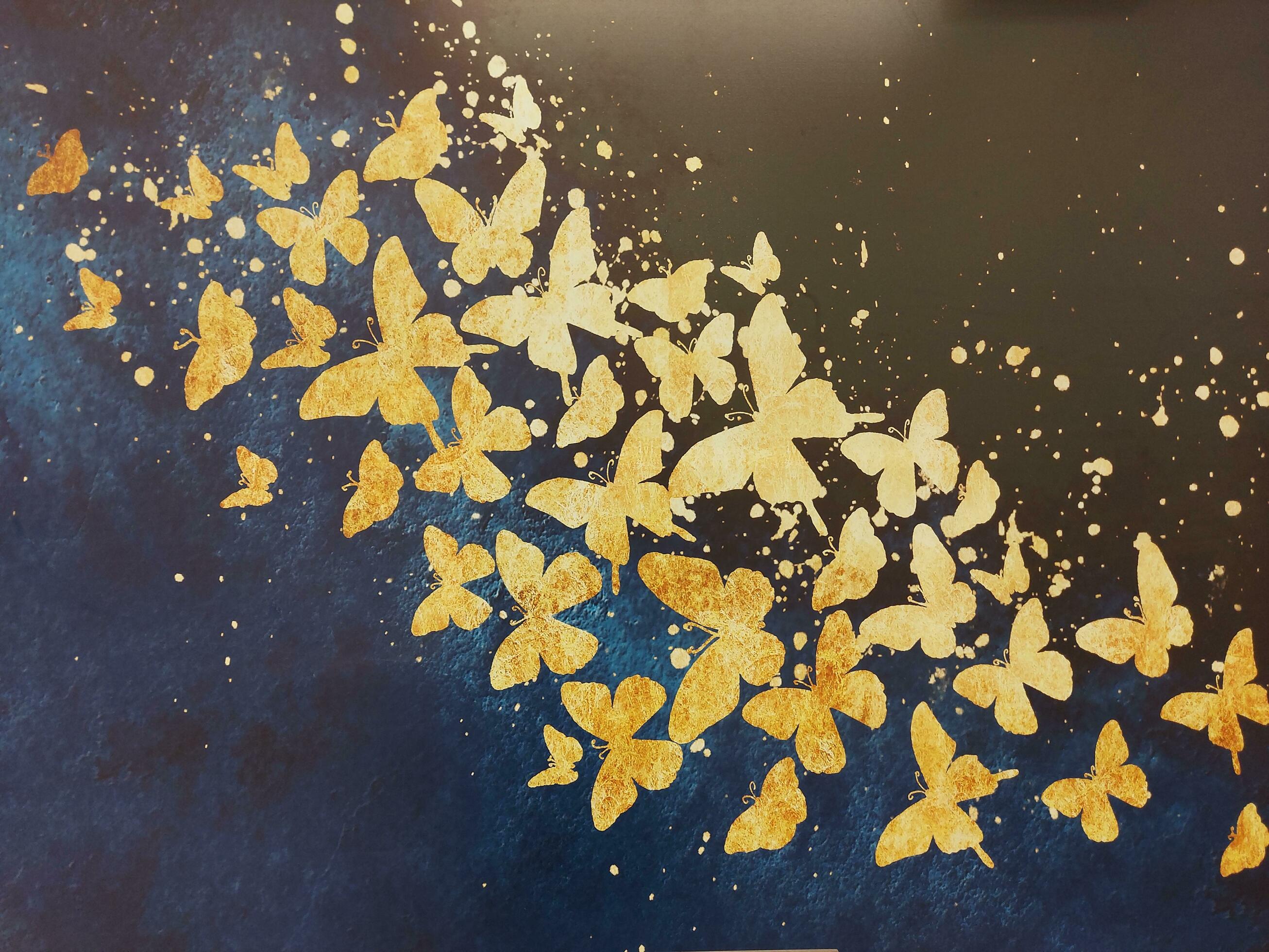 Transform Your Space with Golden Butterfly Wallpaper Murals