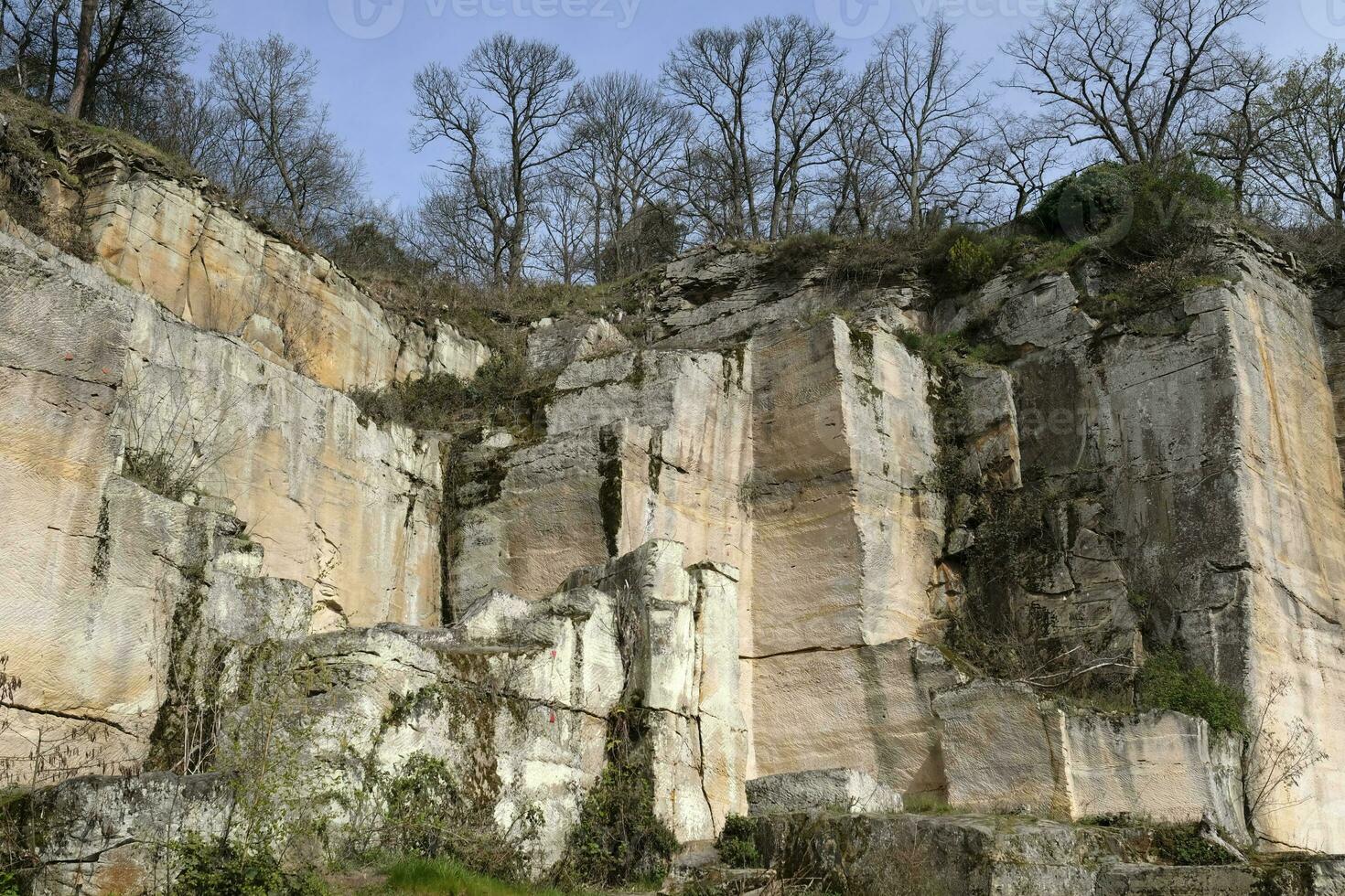 Remains of an old Roman quarry near Bad Durkheim, Germany photo