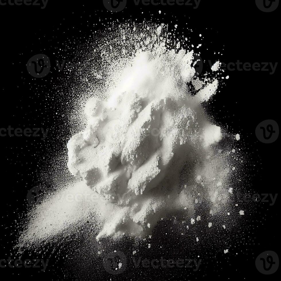 white stains background, powder, ai generation photo