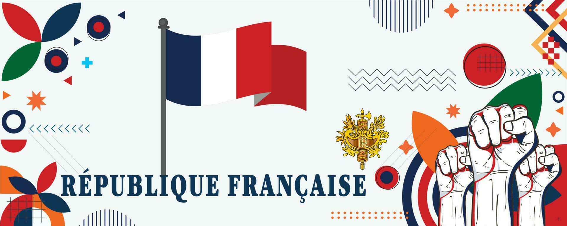 France national day banner design vector eps